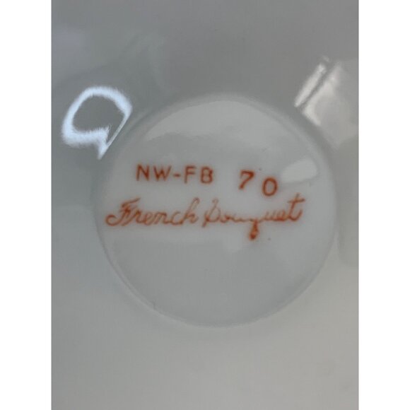 VTG French Bouquet NW-FB Porcelain Vases 8.0" Tall Floral Design 7301 Japan - Picture 5 of 9